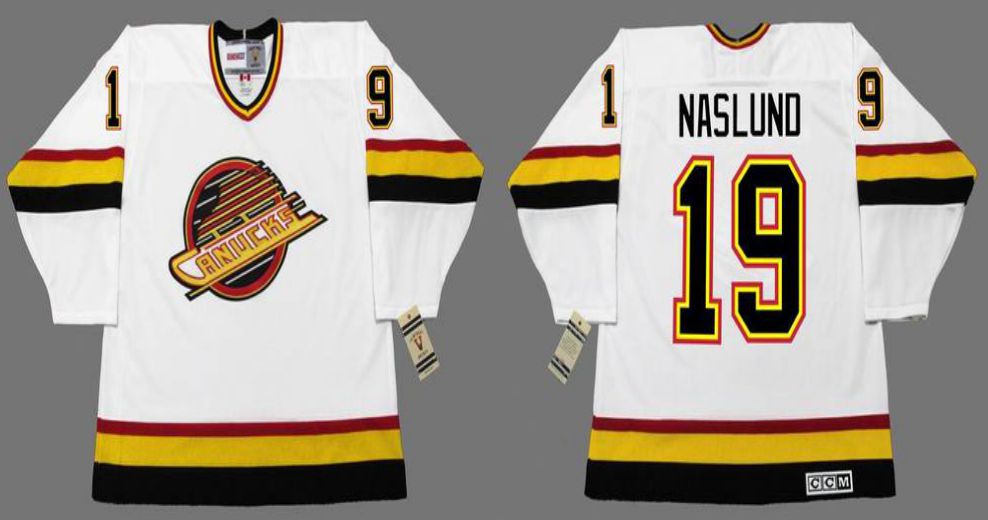 2019 Men Vancouver Canucks #19 Naslund White CCM NHL jerseys1->vancouver canucks->NHL Jersey